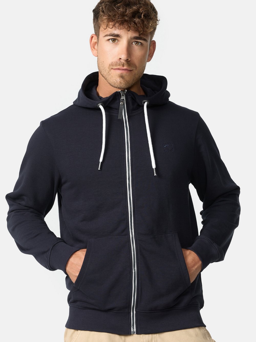 Indicode Sweatjacke Herren Baumwolle blau, XXL