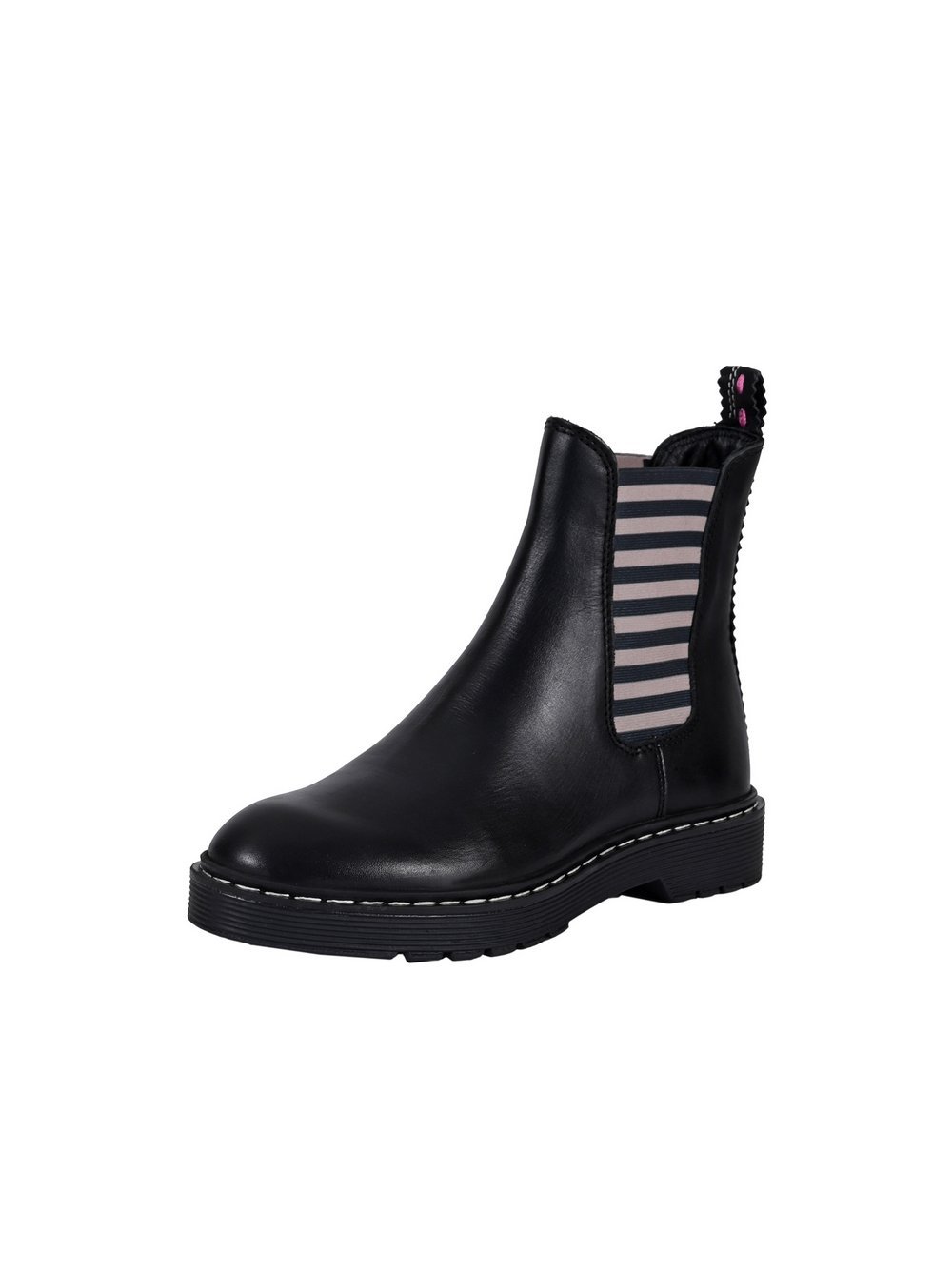 Crickit Chelsea-Boots Damen Leder schwarz bedruckt, 38