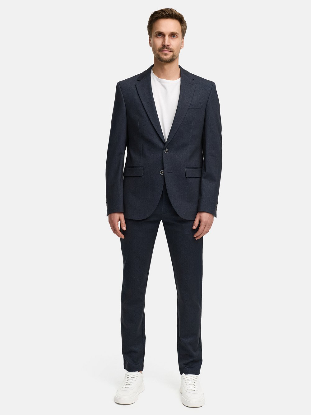 Jeff Anzug 2-Teiler Herren Slim Fit grau, 50