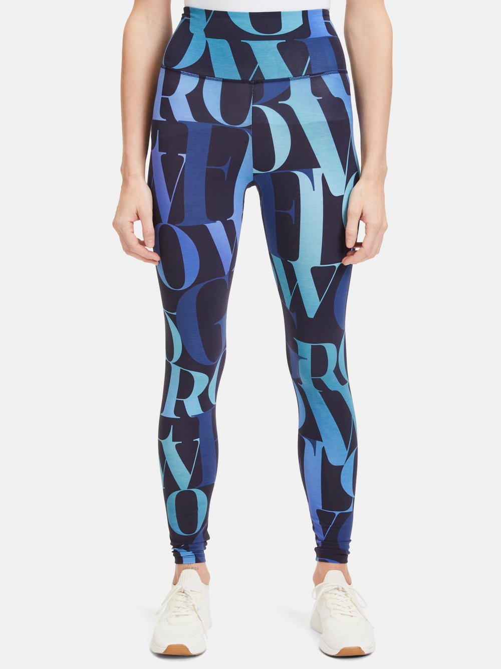 Betty Barclay Leggings Damen Viskose blau gemustert, XXL