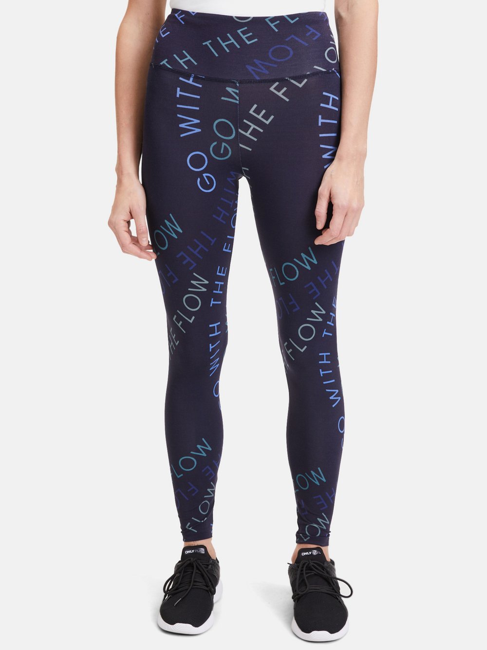 Betty Barclay Leggings Damen Viskose blau gemustert, XXL