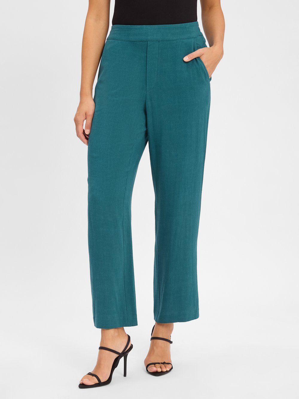 mbyM Hose mit Leinen-Anteil Damen grün, S