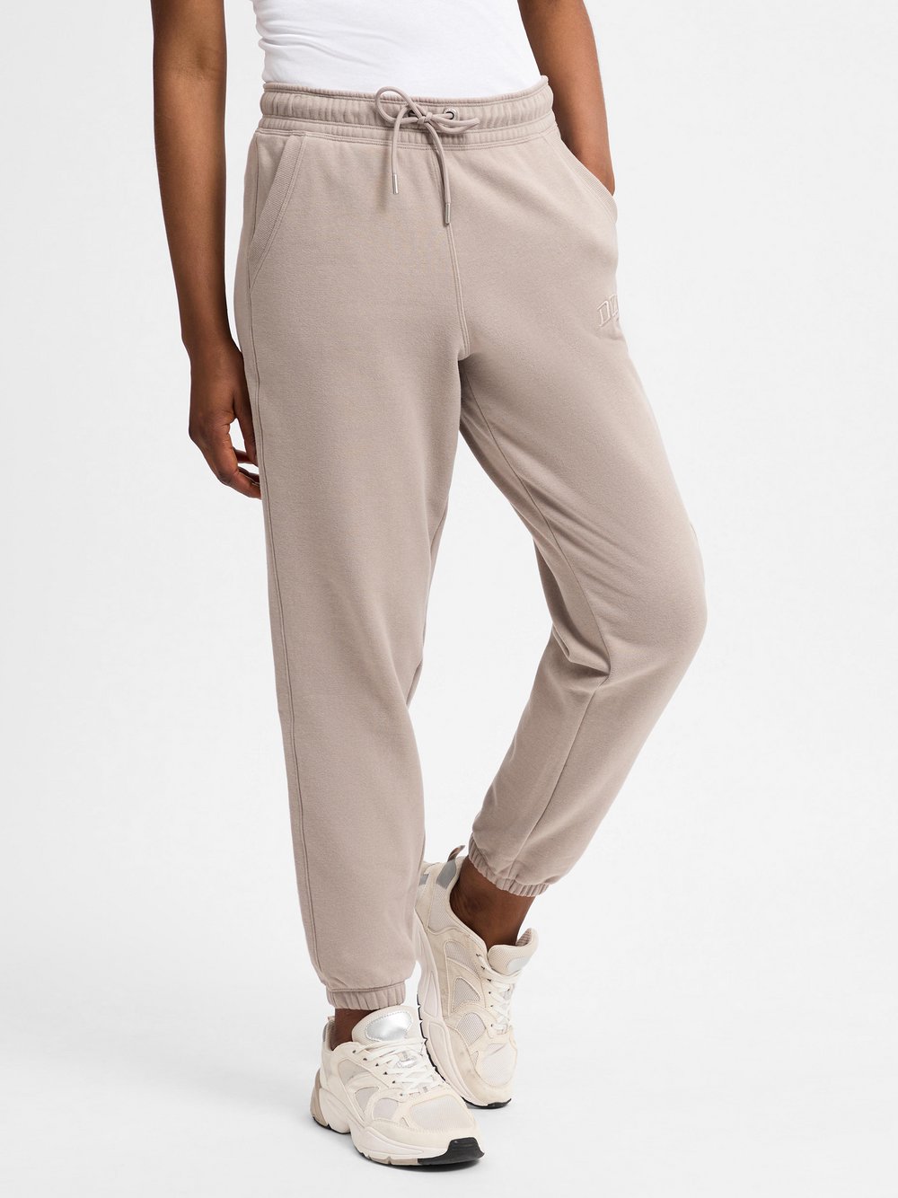 DKNY Sport Jogginghose Damen Baumwolle beige, M