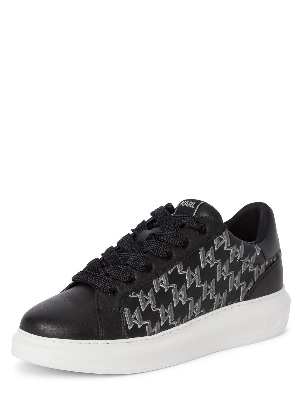 KARL LAGERFELD Sneaker Herren Leder schwarz gemustert, 41