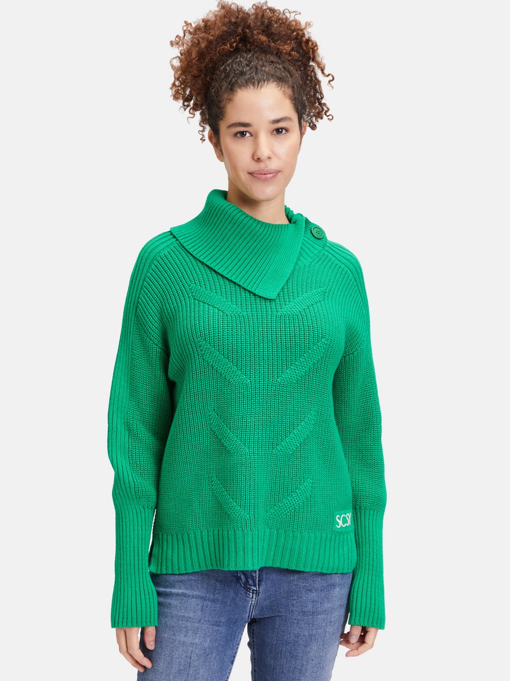 Betty Barclay Grobstrick-Pullover Damen Baumwolle grün, 40