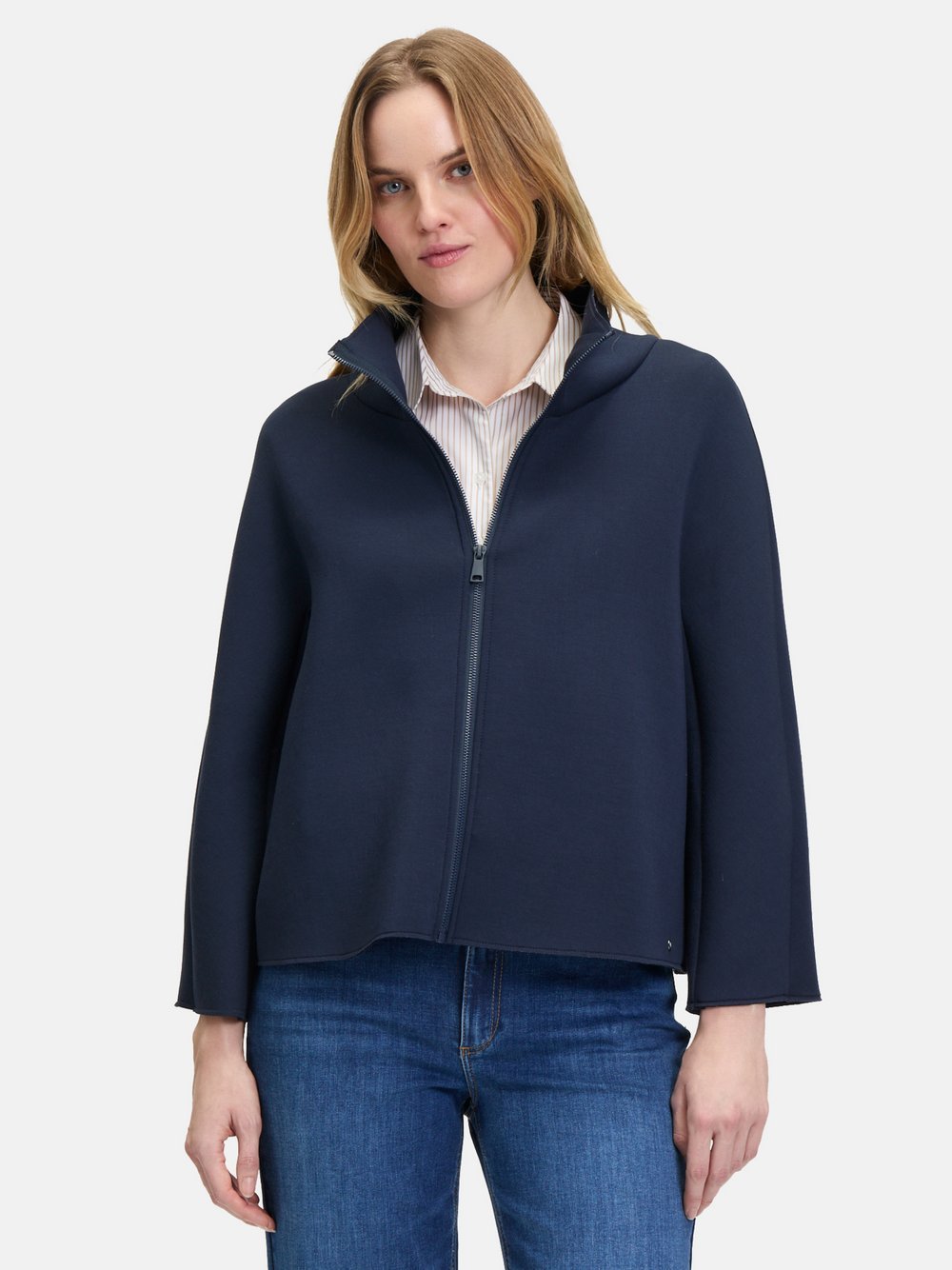 Betty & Co Casual-Jacke Damen Viskose blau, 44