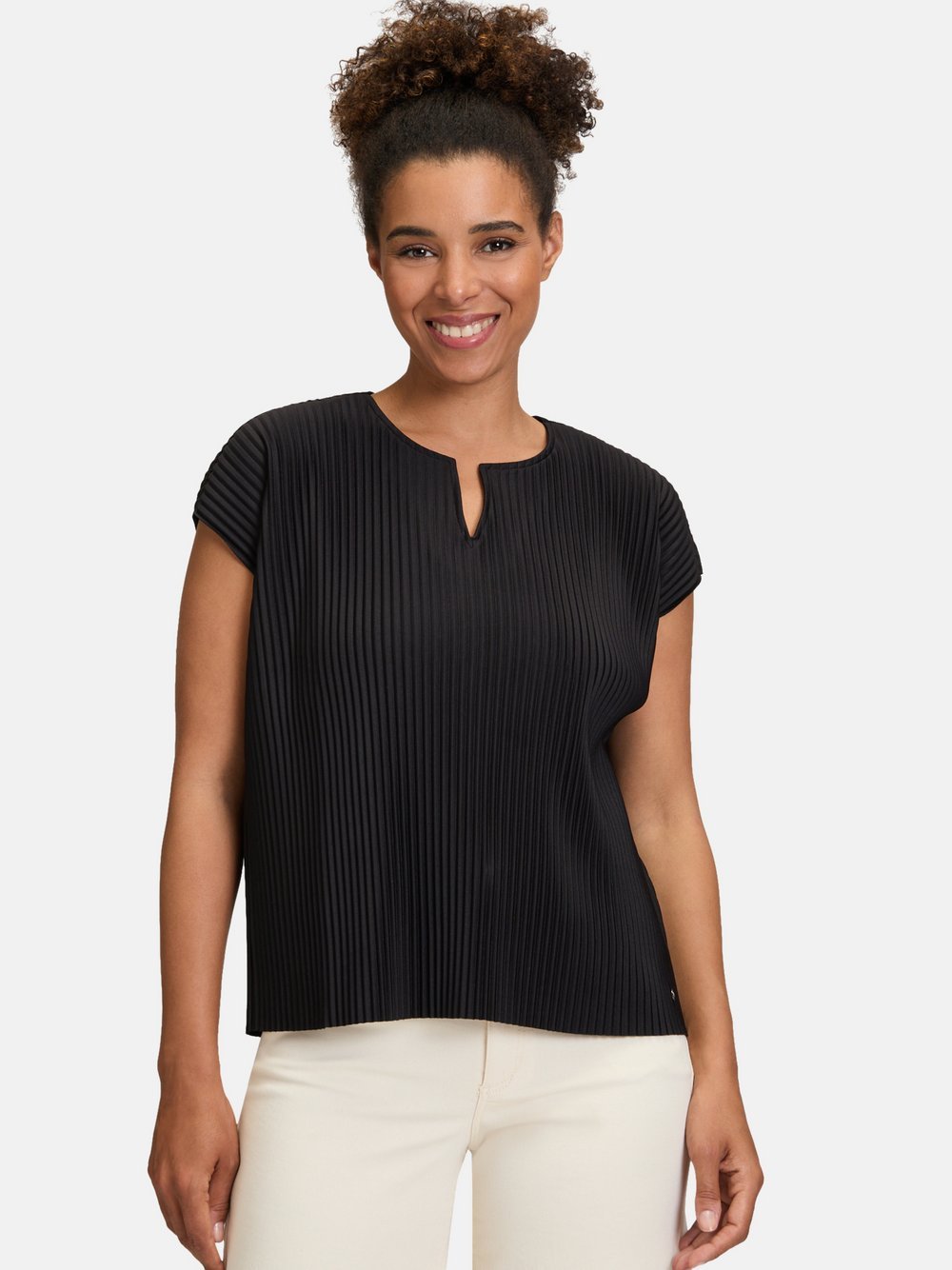 Betty & Co Kurzarm-Shirt Damen schwarz, XXL