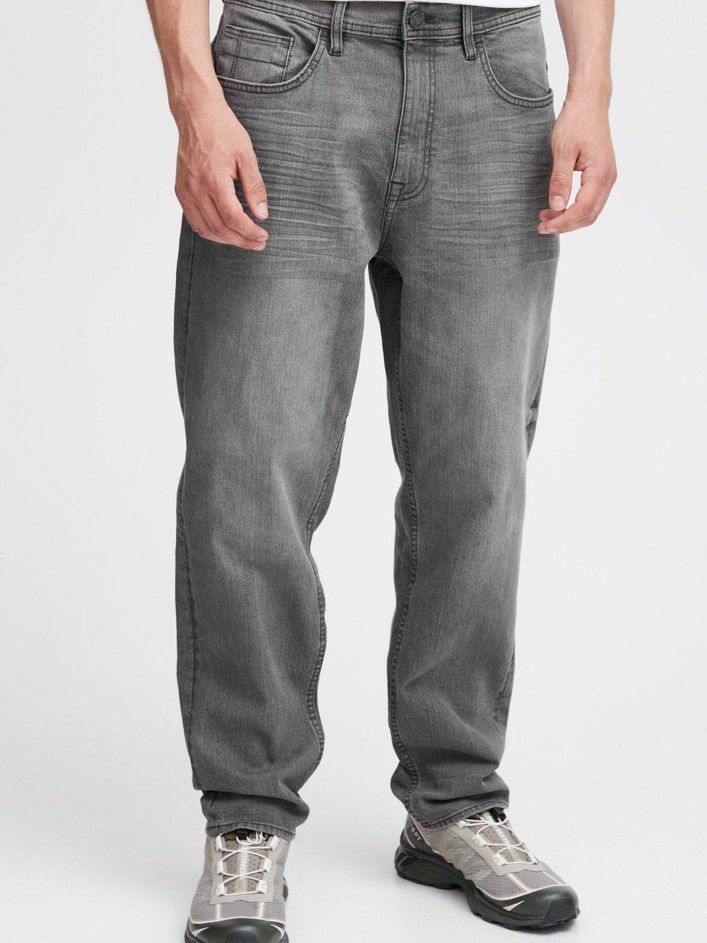 11 Project 5-Pocket-Jeans Herren Baumwolle grau, 33-34