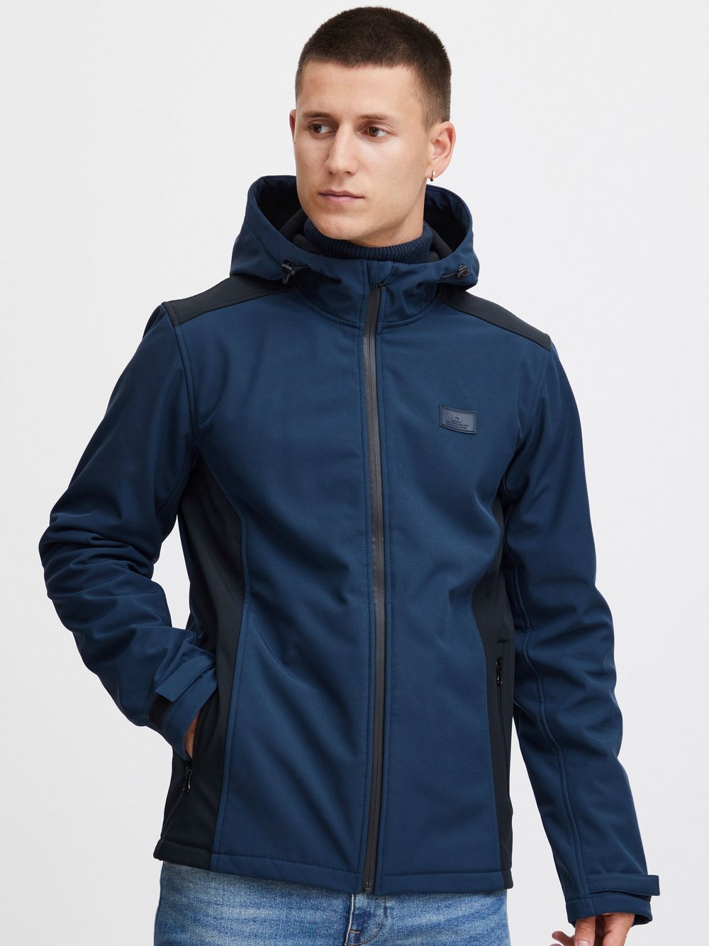 BLEND Softshelljacke Herren blau, L