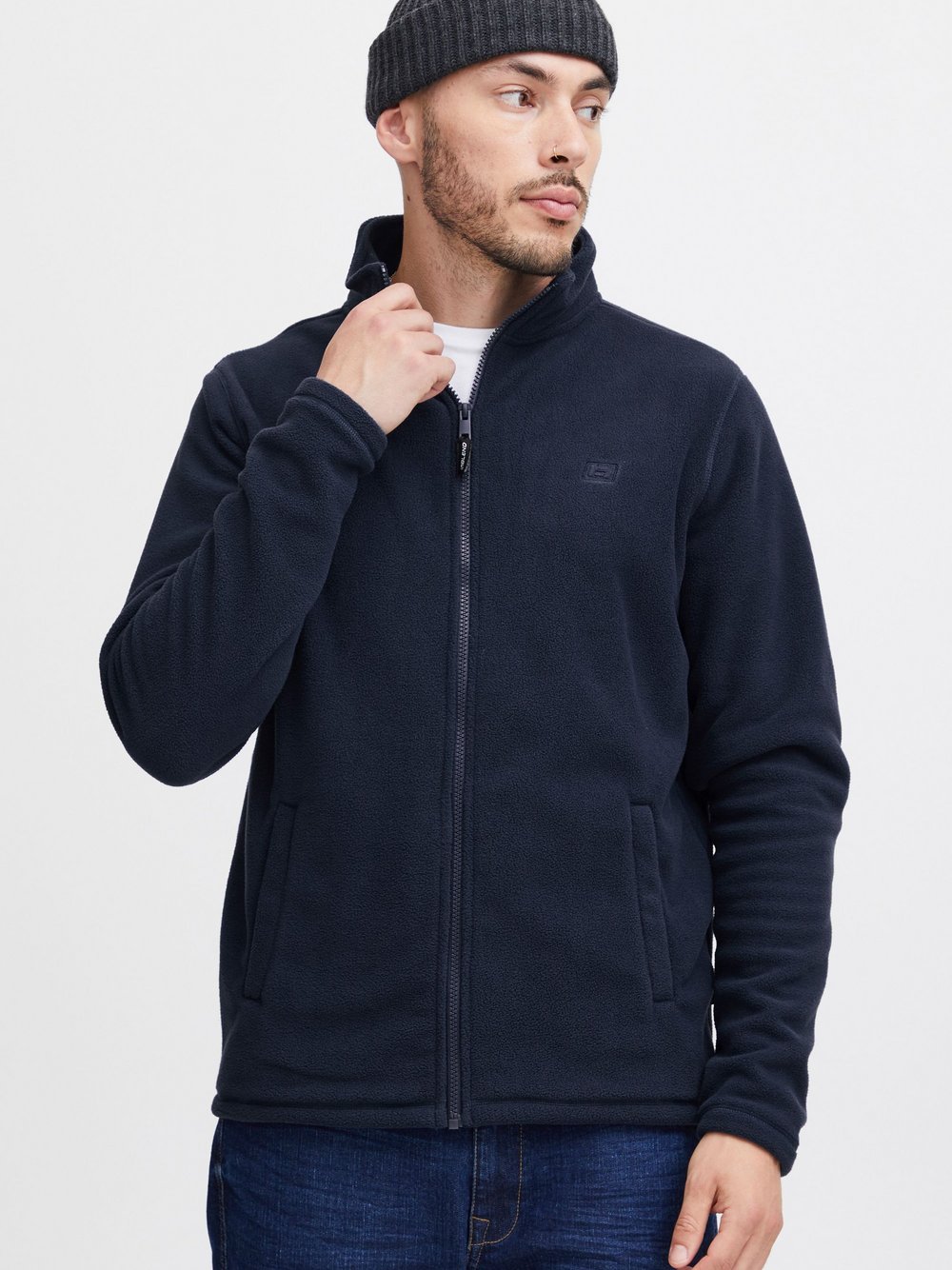 BLEND Fleecejacke Herren blau, L