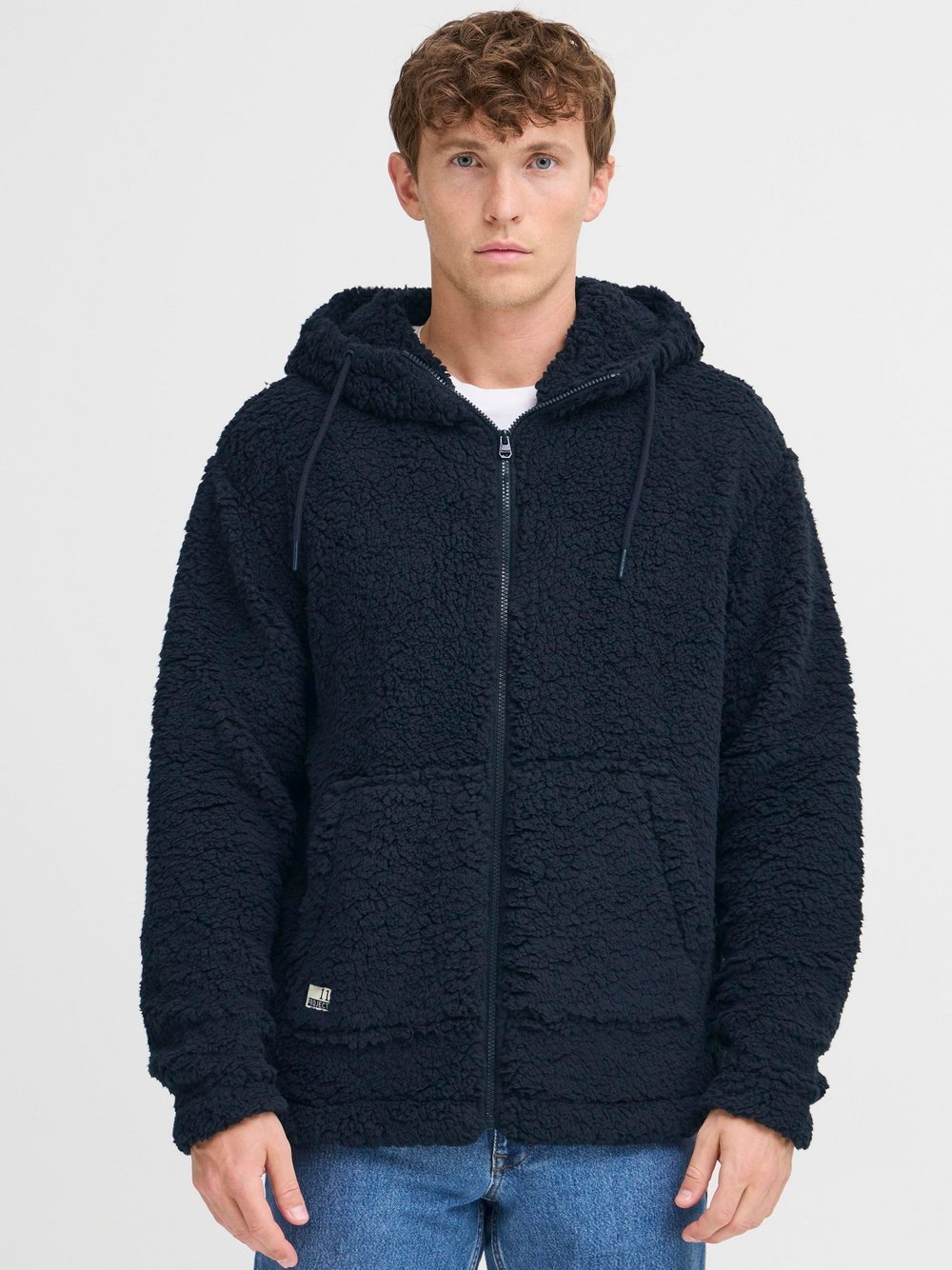11 Project Fellimitatjacke Herren blau, L