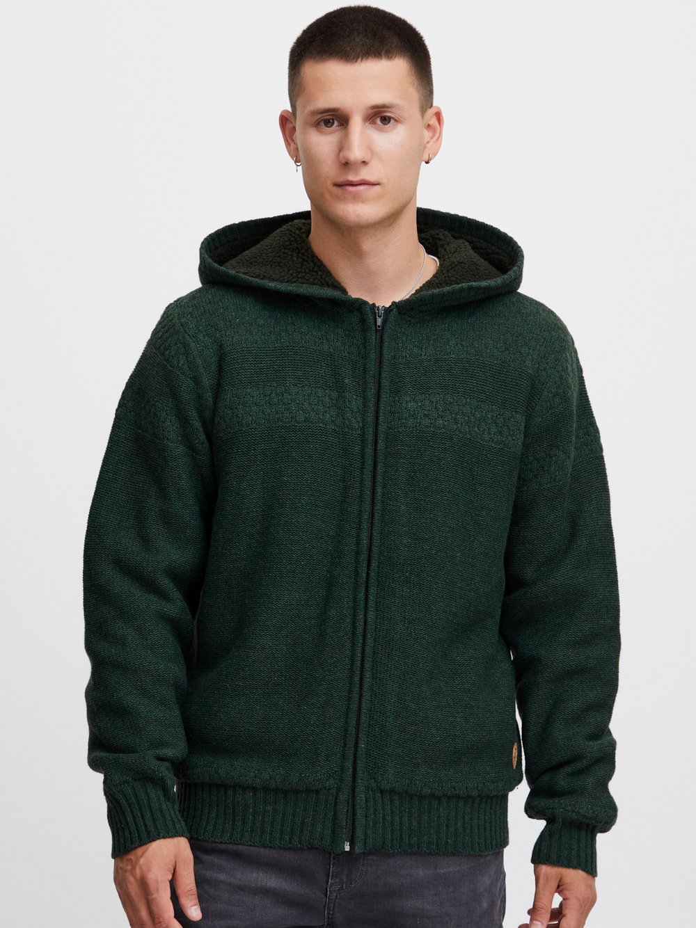 BLEND Strickjacke Herren grün, XXL