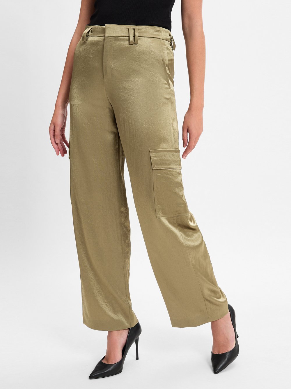 Drykorn Hose Damen Satin grün, 26-32