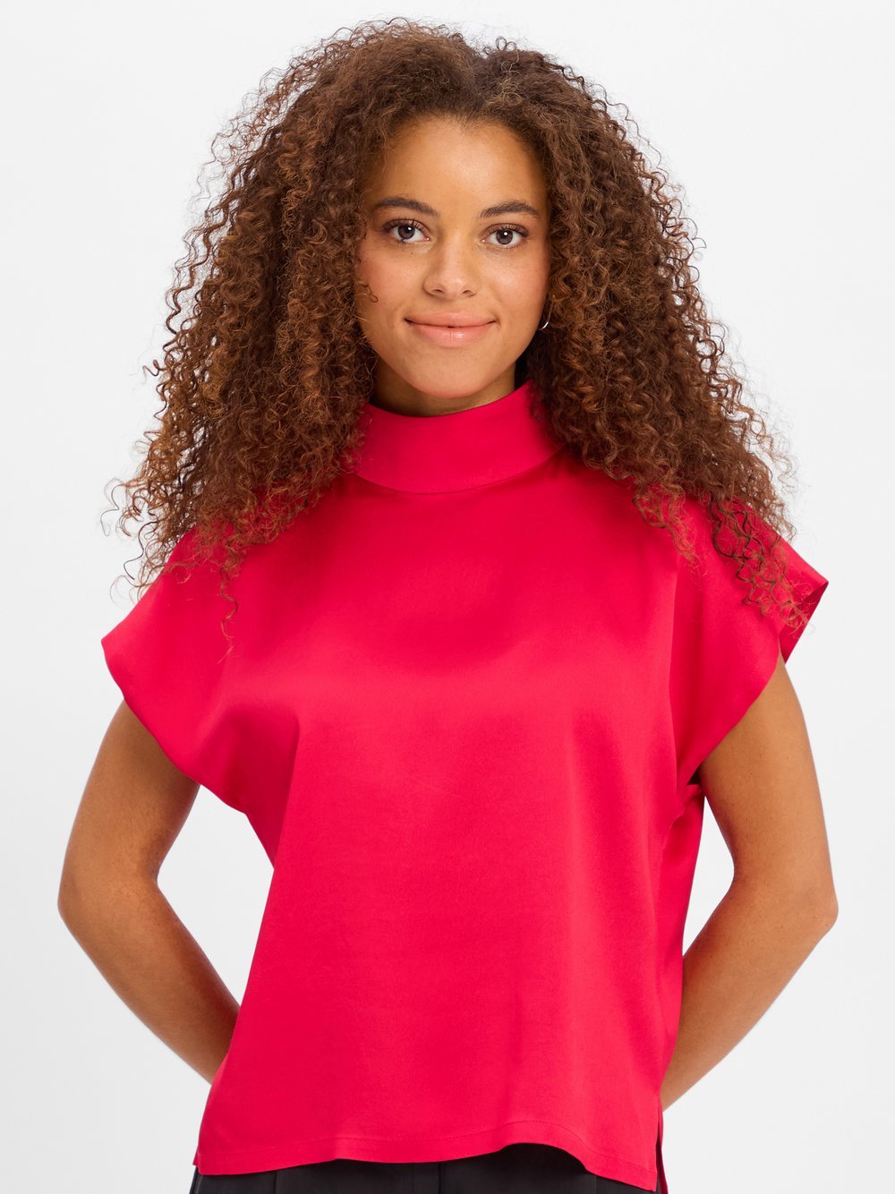 Thumbnail - Drykorn Blusenshirt Damen Satin rot, 40