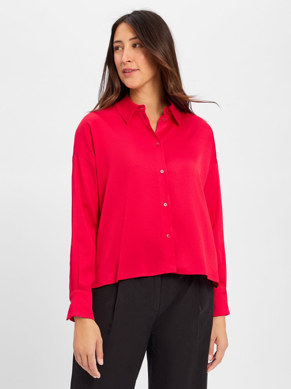 Thumbnail - Drykorn Hemdbluse Damen Acetat rot, 36