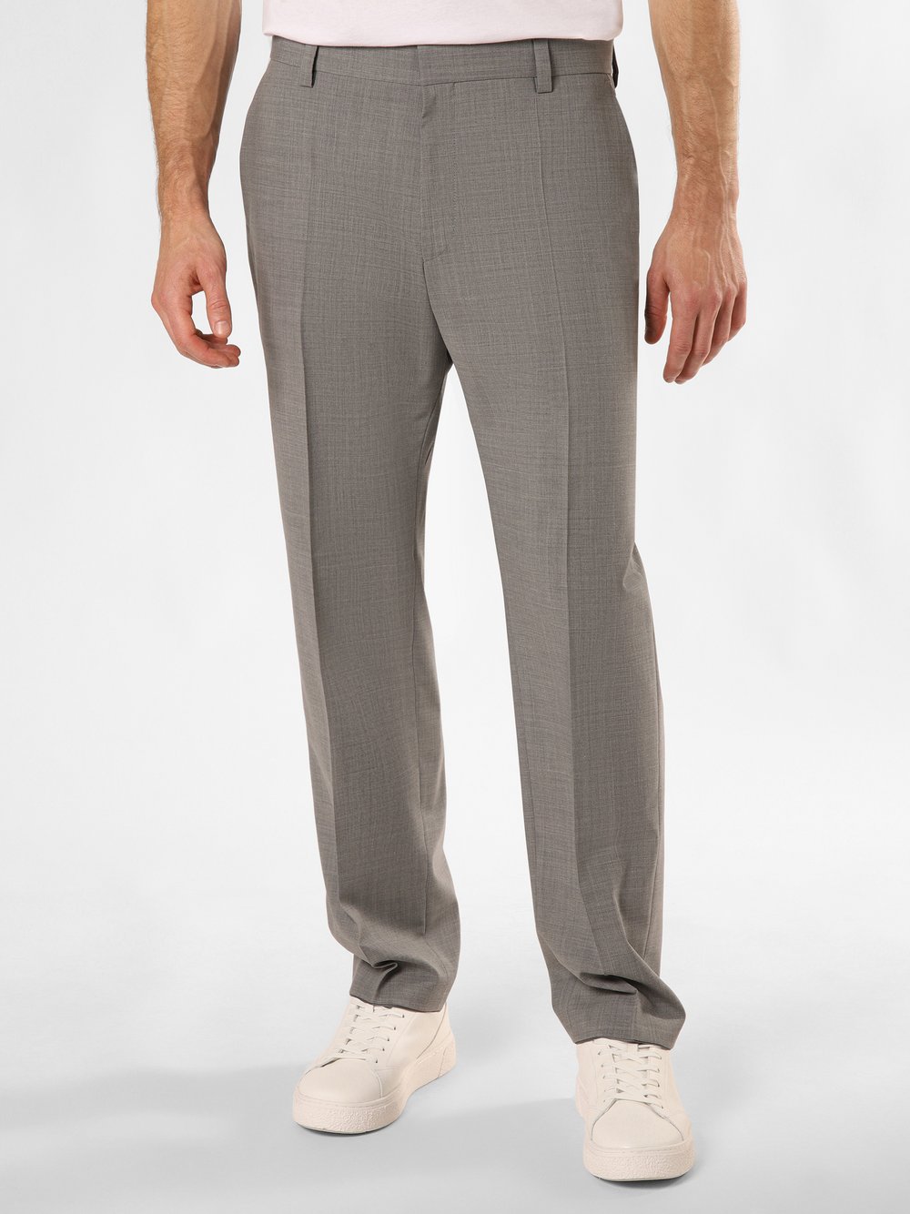 HUGO Baukasten-Hose Herren Modern Fit grau meliert, 52