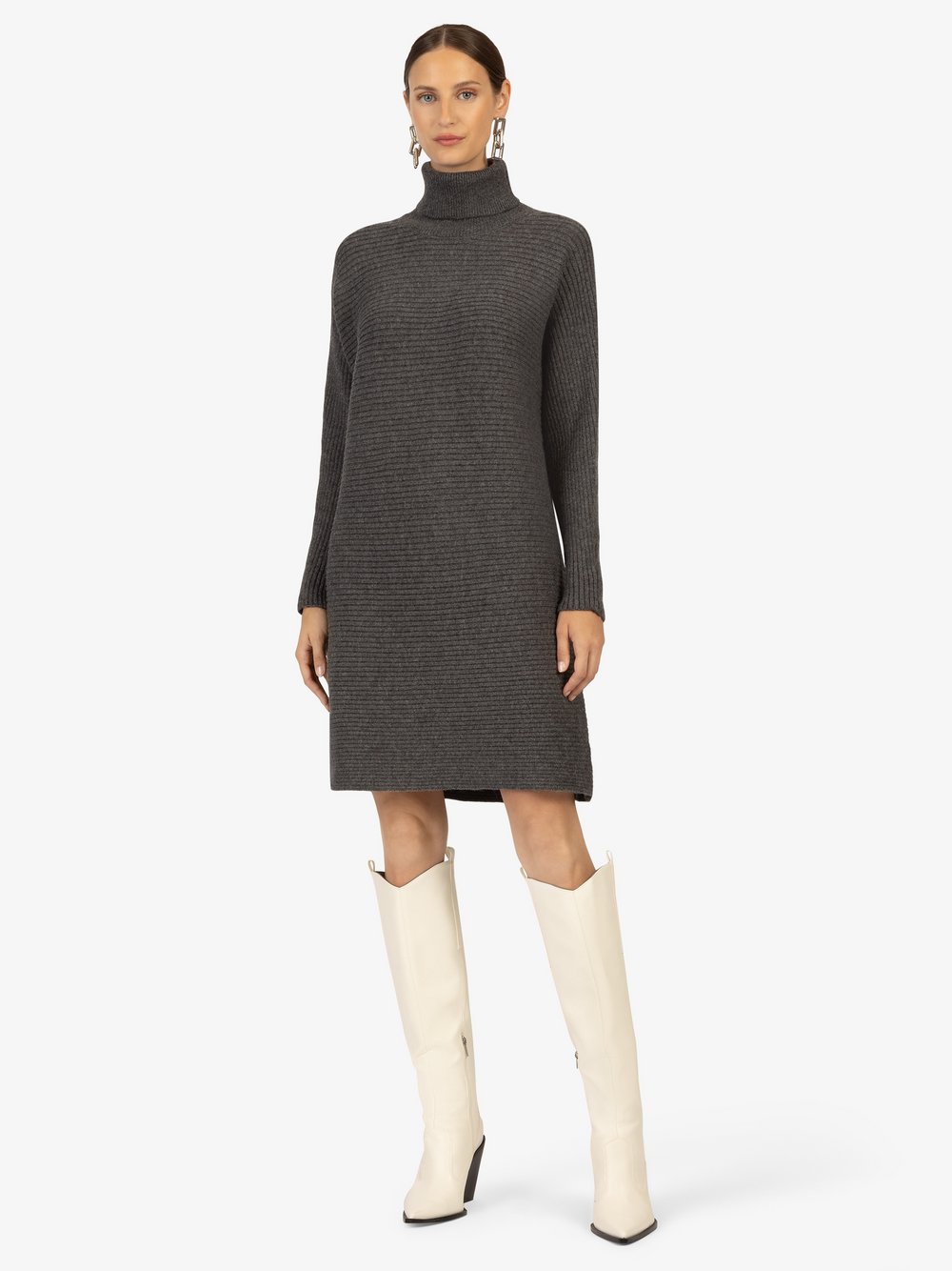 Kraimod Strickkleid Damen Viskose grau, S