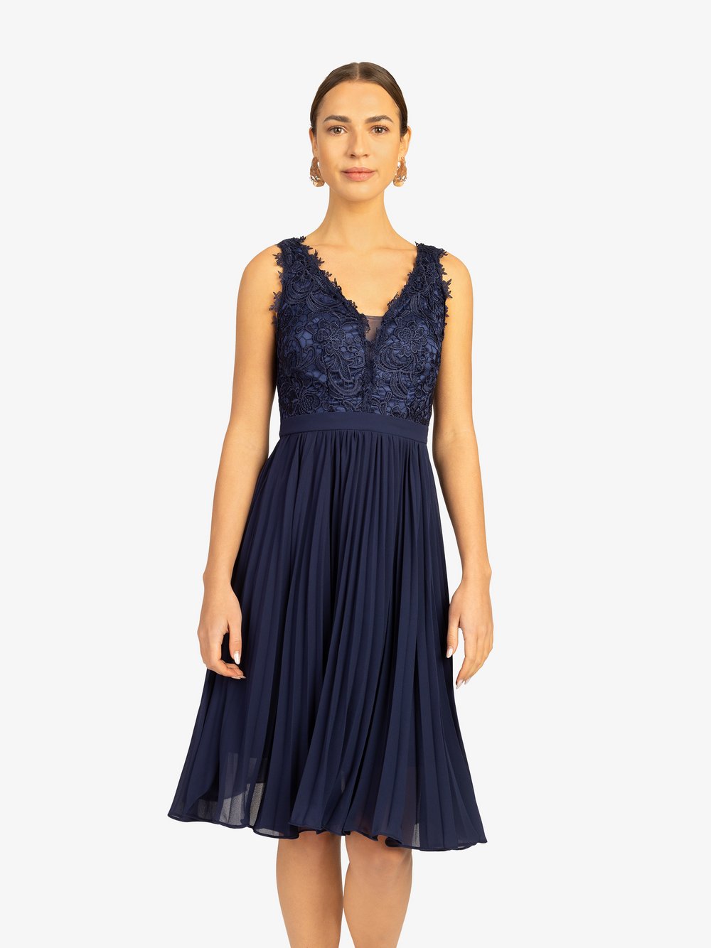 Kraimod Cocktailkleid Damen blau gemustert, 34