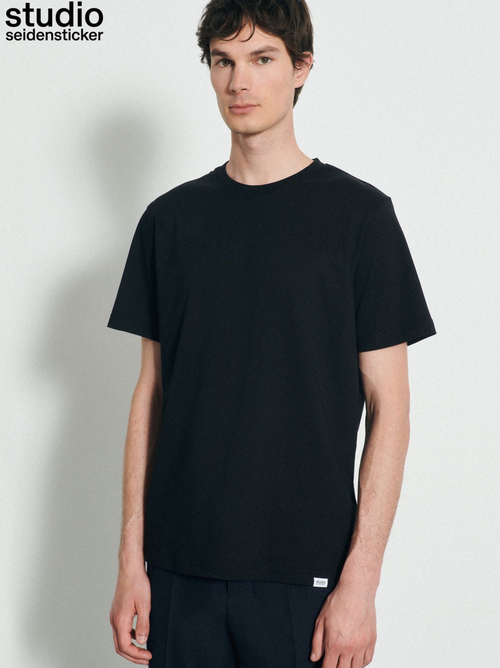 Studio Seidensticker T-Shirt Herren Baumwolle schwarz, L