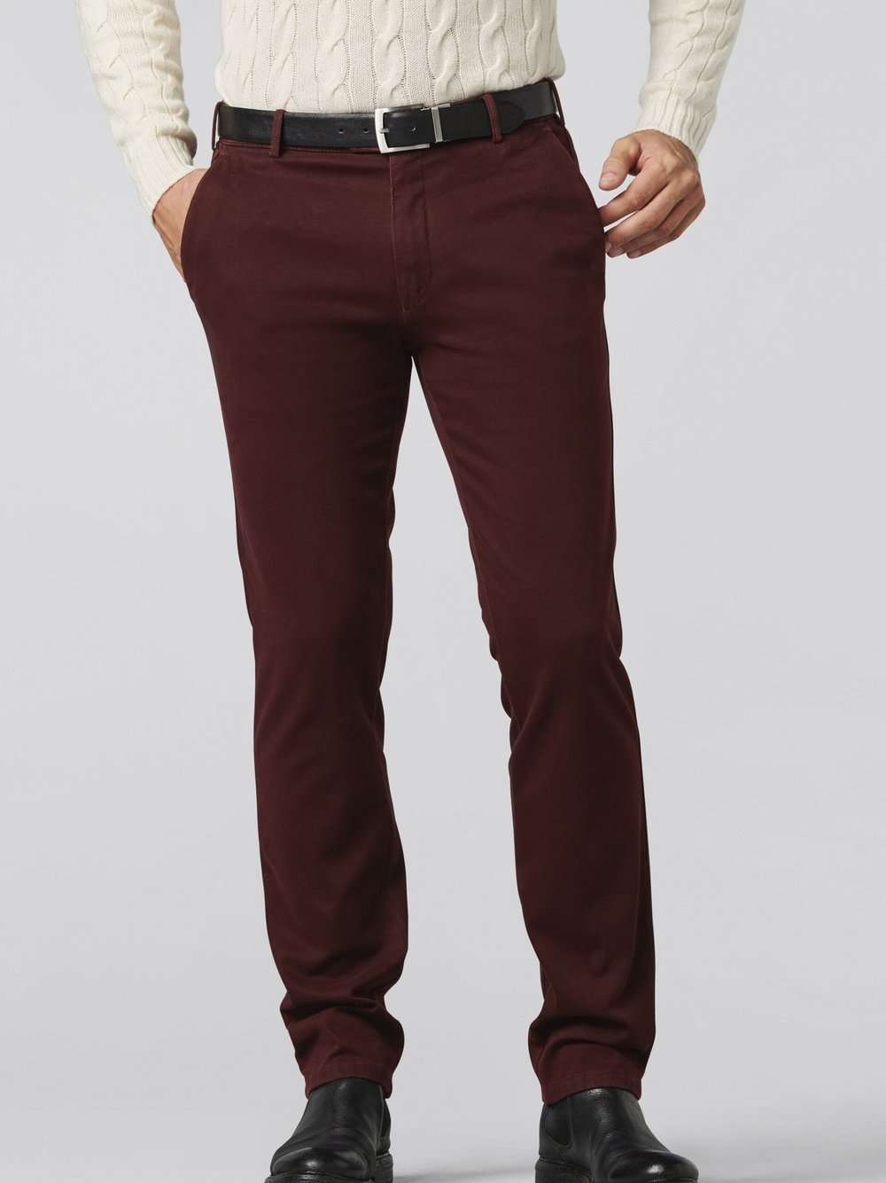 MEYER Chino Herren Baumwolle rot, 27