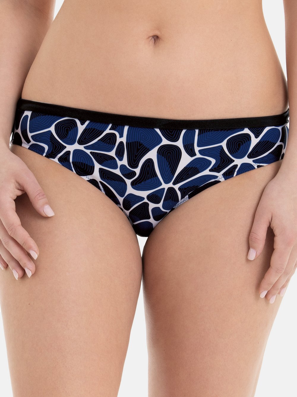 Anita Bikiniunterteil Damen blau gemustert, 40