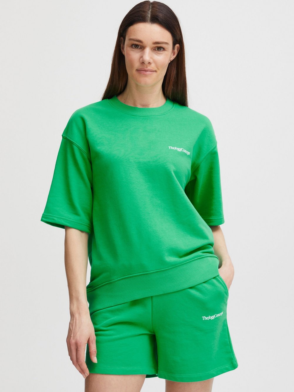 TheJoggConcept. T-Shirt Damen Baumwolle grün, XS