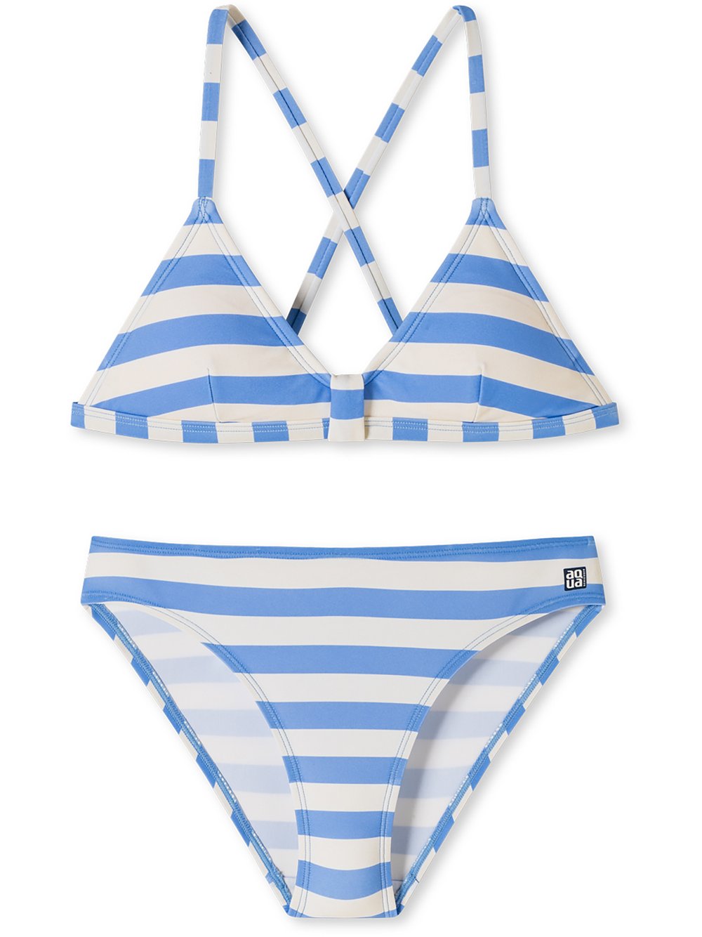 Schiesser Triangel-Bikini  Mädchen blau gestreift, 140