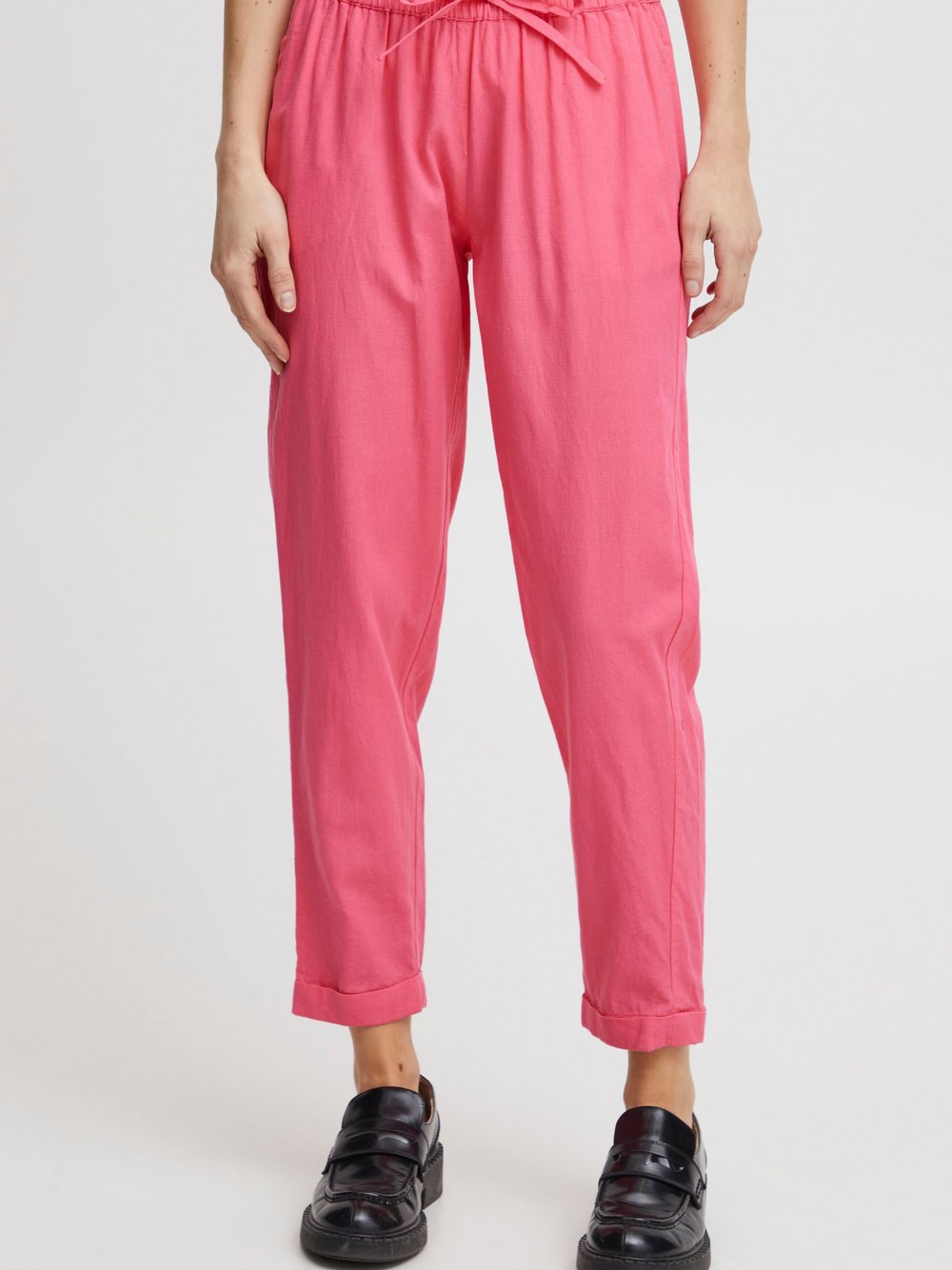 fransa Stoffhose Damen Baumwolle rosa, M