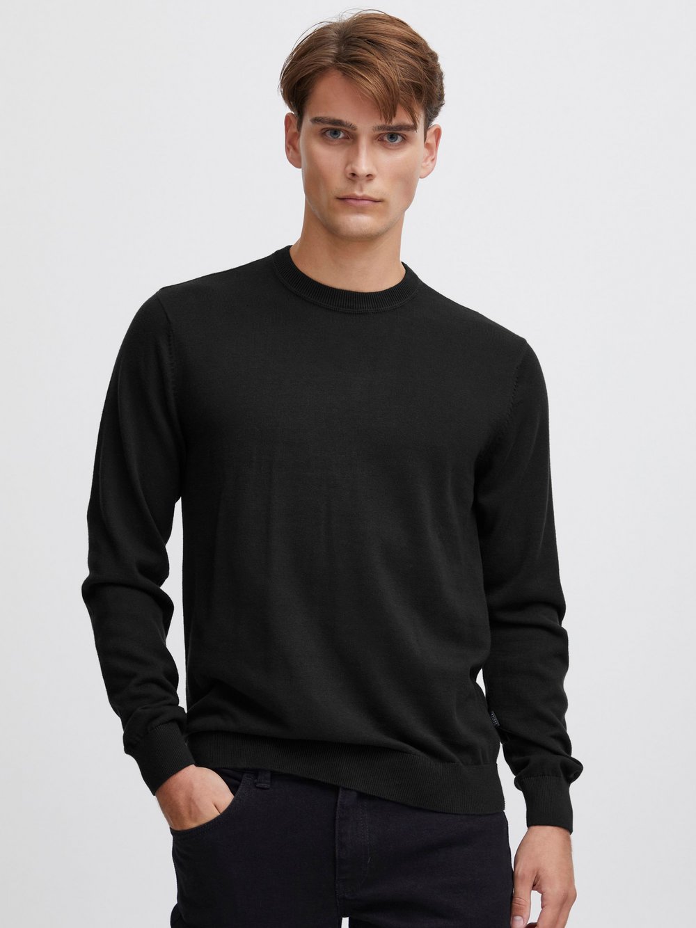 CASUAL FRIDAY Strickpullover Herren Baumwolle schwarz, XXXL