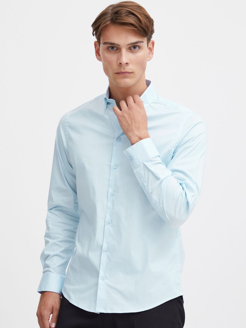 Thumbnail - CASUAL FRIDAY Langarmhemd Herren Regular Fit Baumwolle blau, XXL