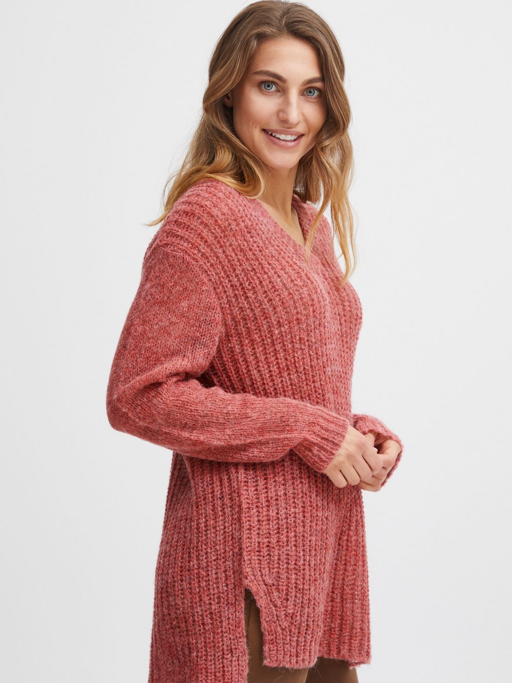 fransa Strickpullover Damen rot, M