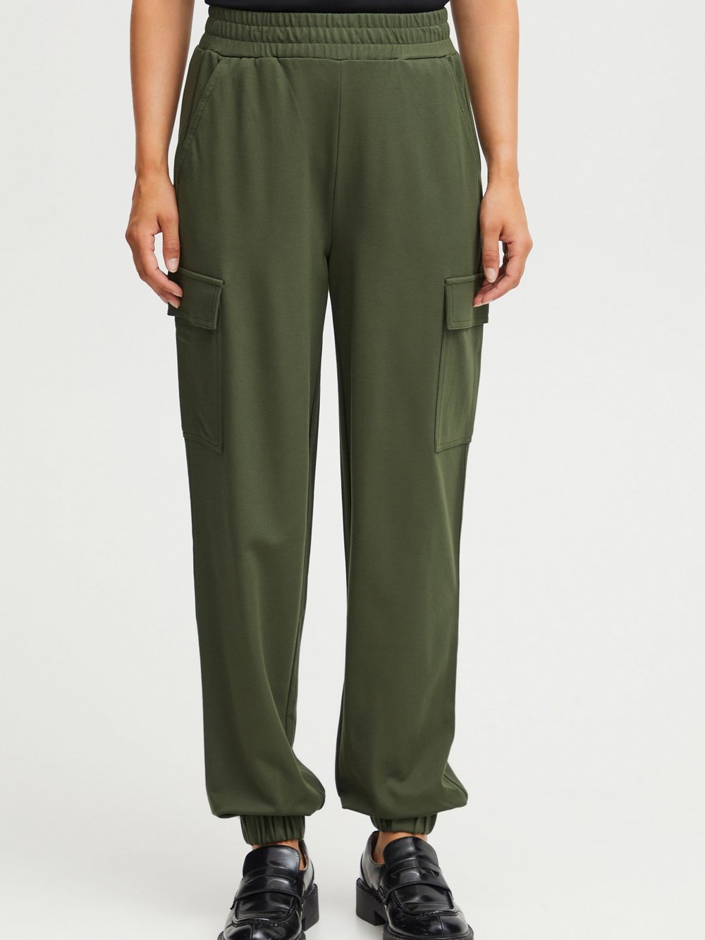 fransa Cargohose Damen Viskose grün, XS