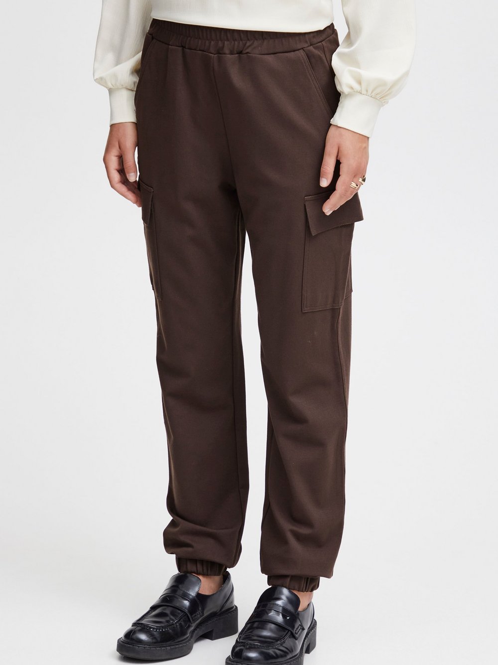 fransa Cargohose Damen Viskose braun, L