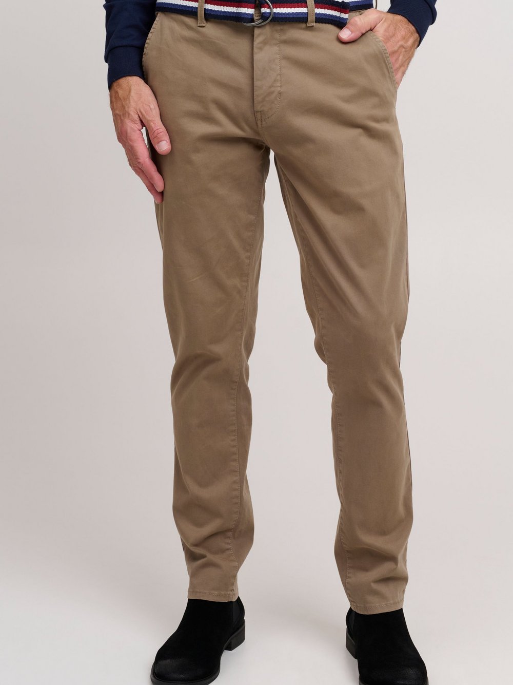 FQ1924 Chinohose Herren Baumwolle beige, 33-34