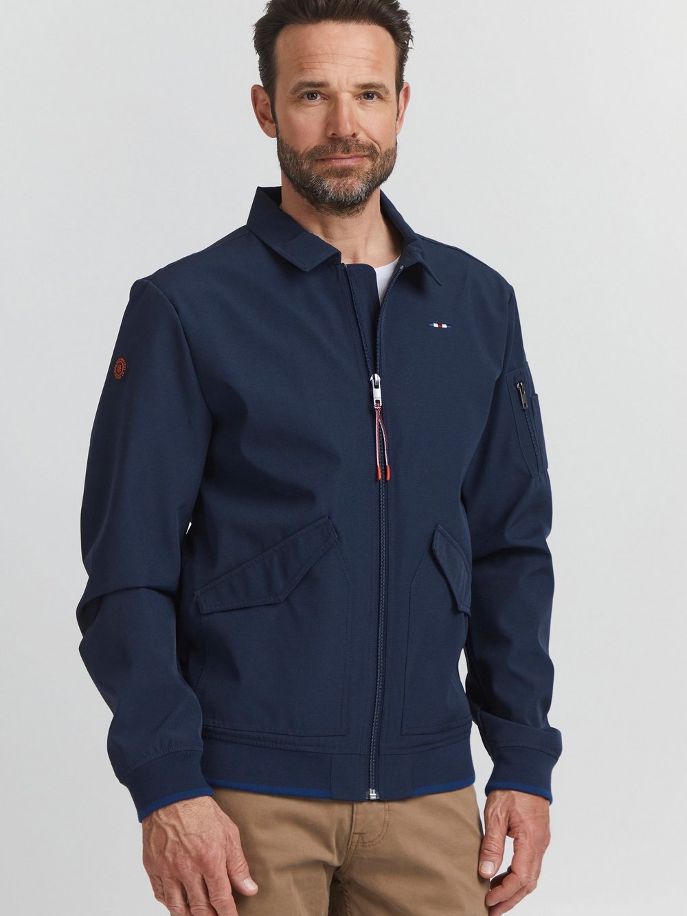 FQ1924 Kurzjacke Herren blau, XXL