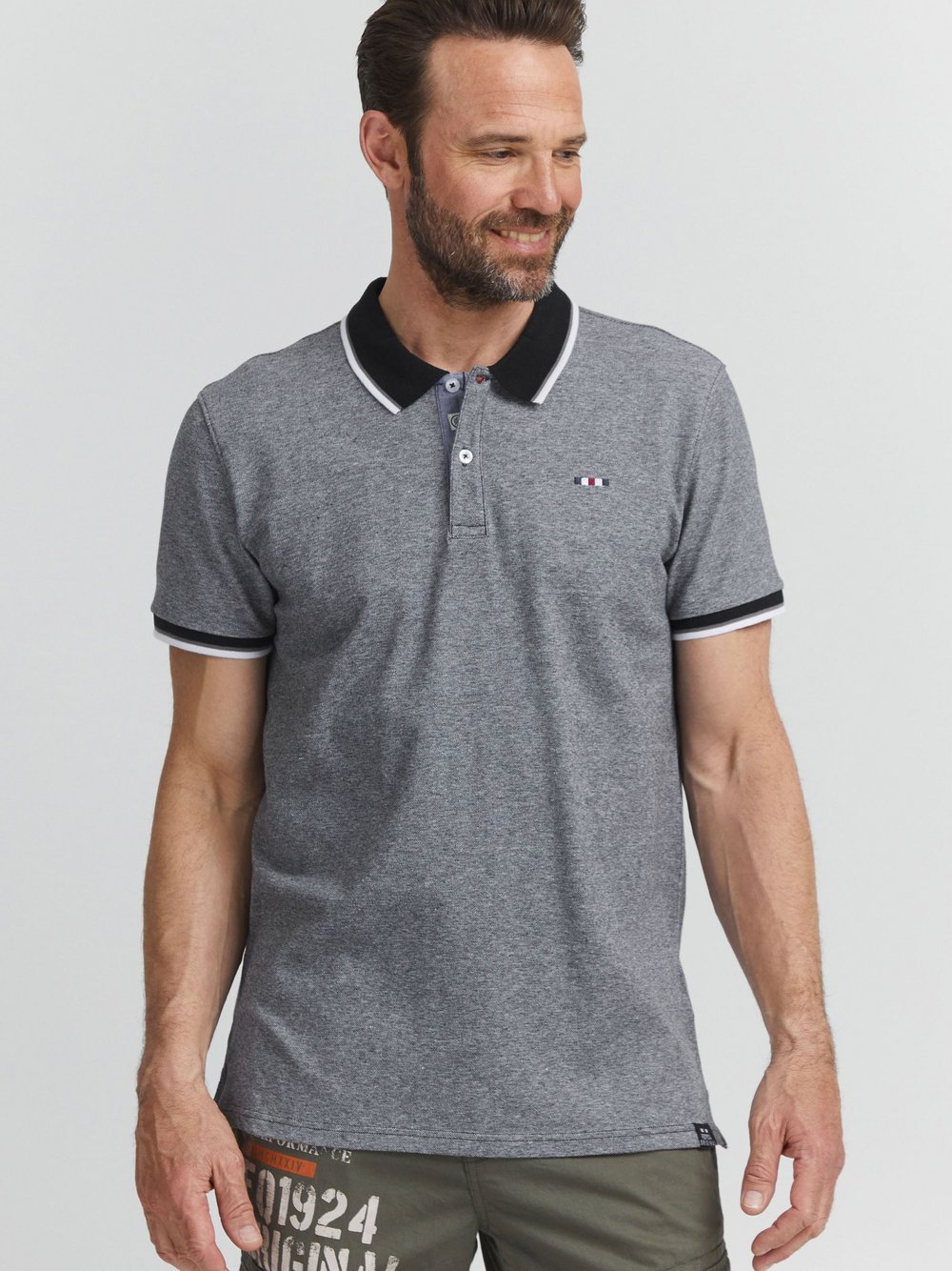 FQ1924 Poloshirt Herren Baumwolle schwarz, XXXL