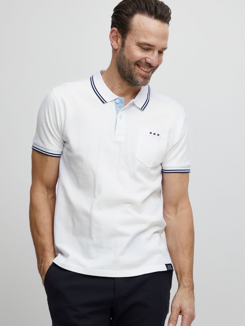 FQ1924 Poloshirt Herren Baumwolle weiß, XXXL