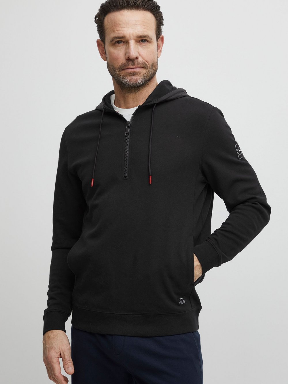 FQ1924 Hoodie Herren Baumwolle schwarz, M