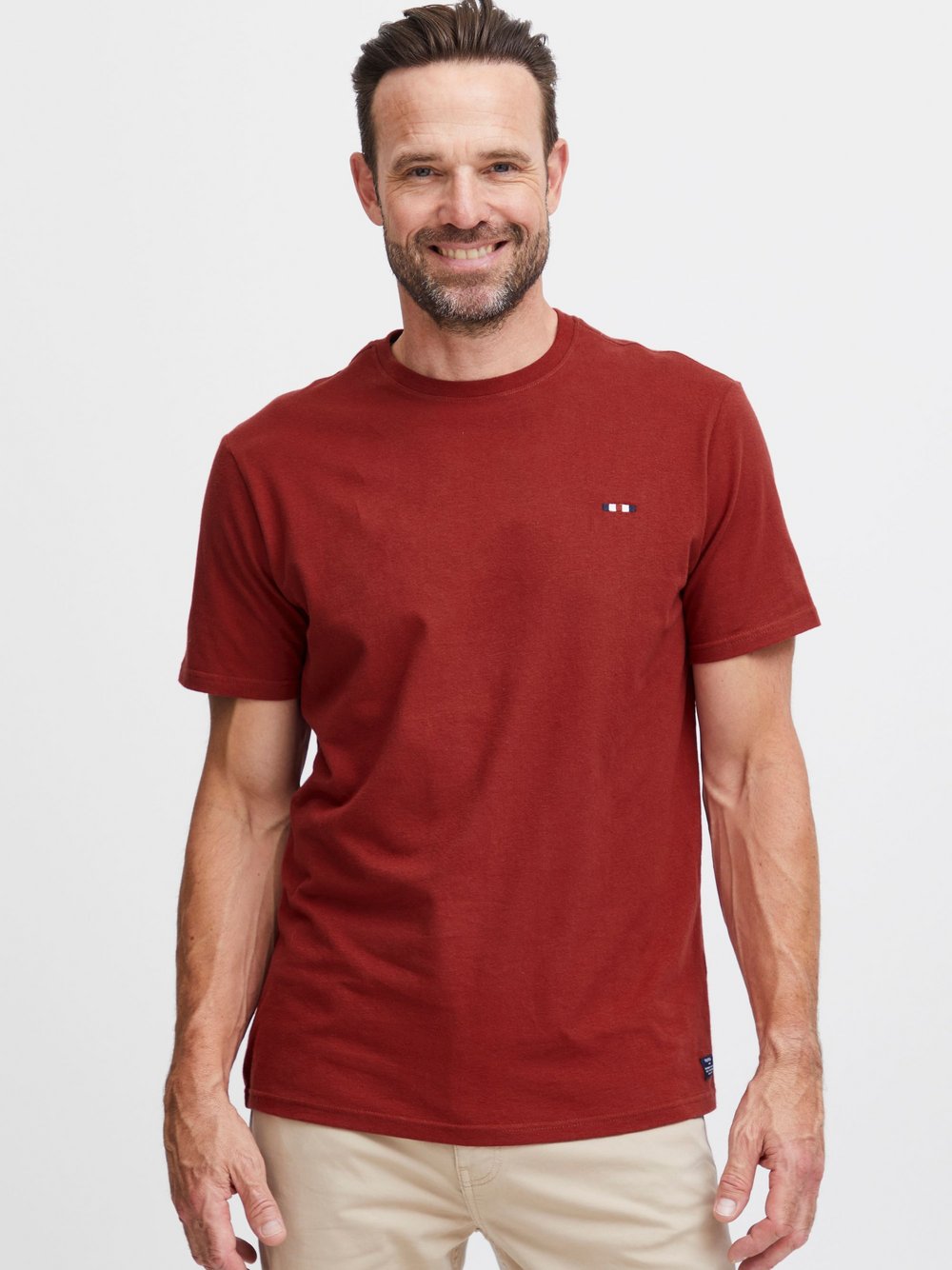 FQ1924 T-Shirt Herren Baumwolle rot, M