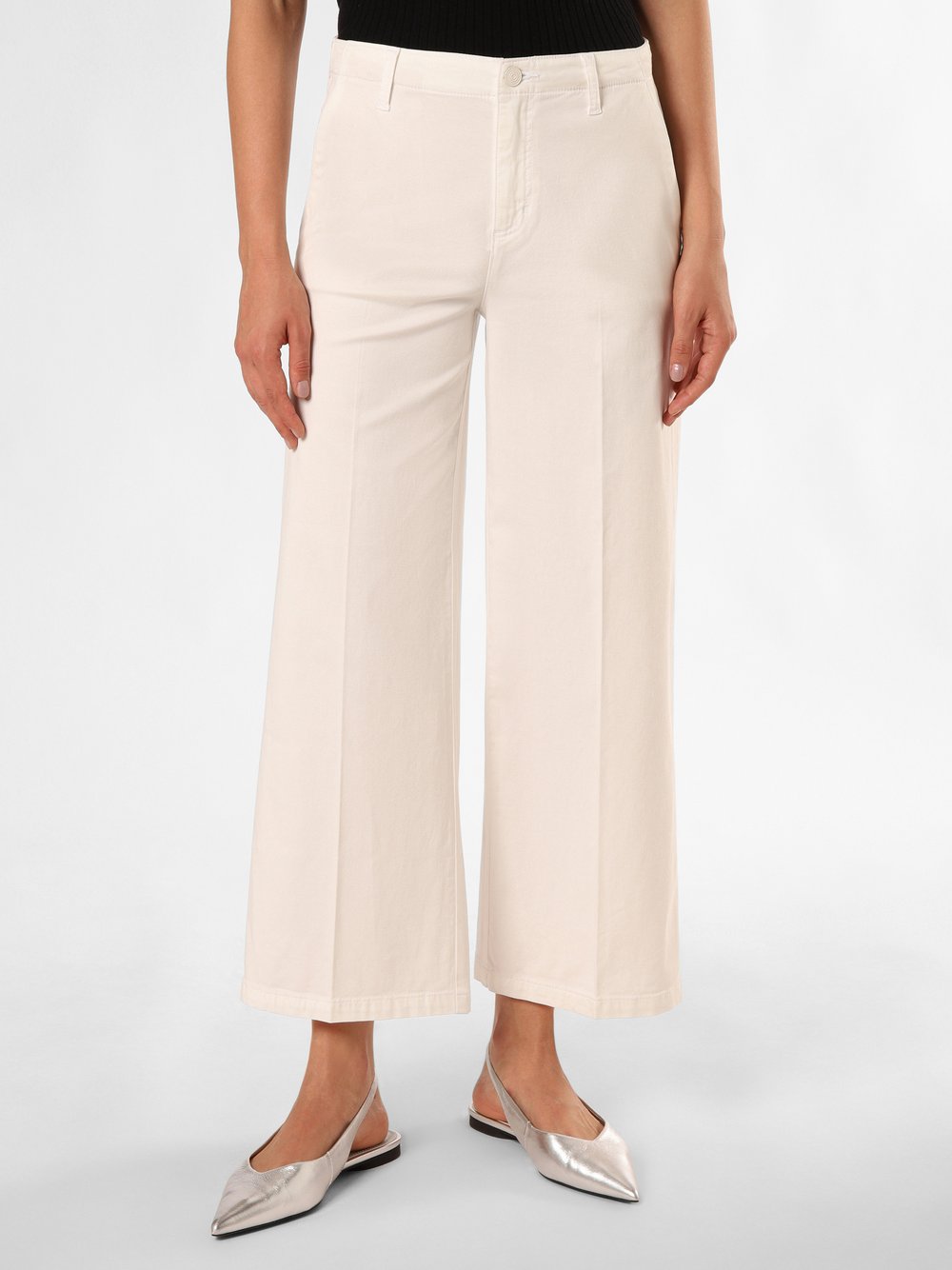 comma casual identity Hose Damen Baumwolle weiß, 44