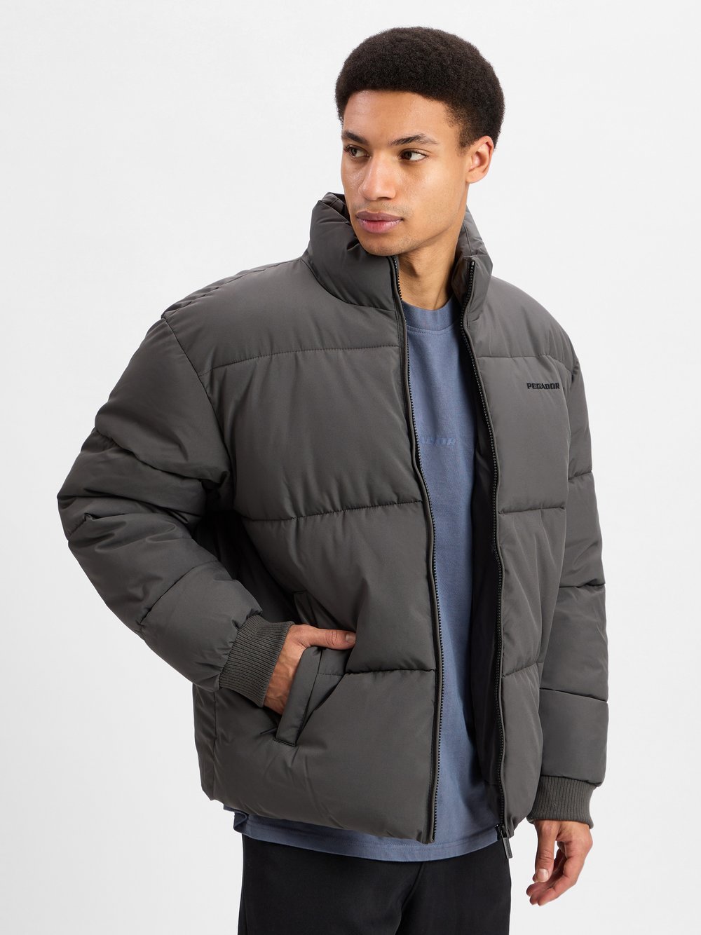 PEGADOR Steppjacke Herren grau, XXL