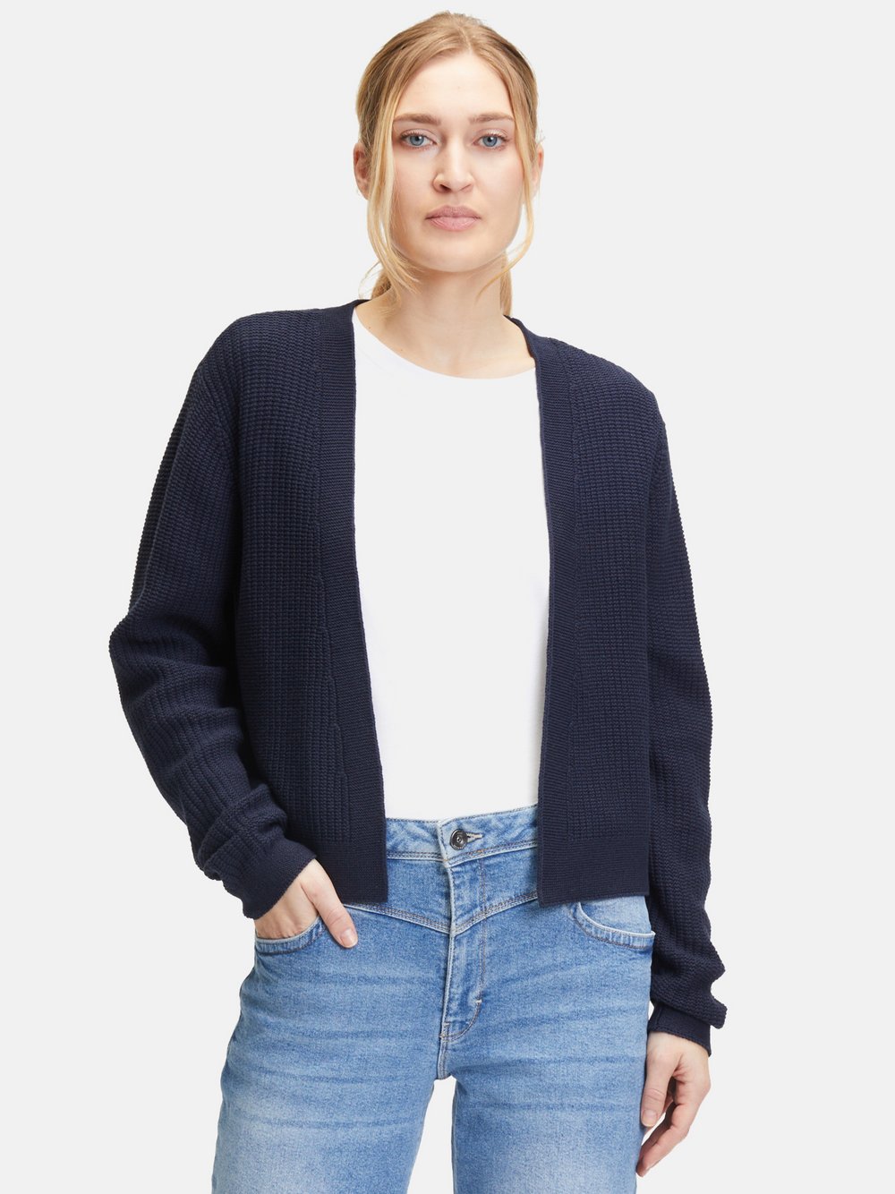 Betty & Co Strick-Cardigan Damen Baumwolle blau, 42