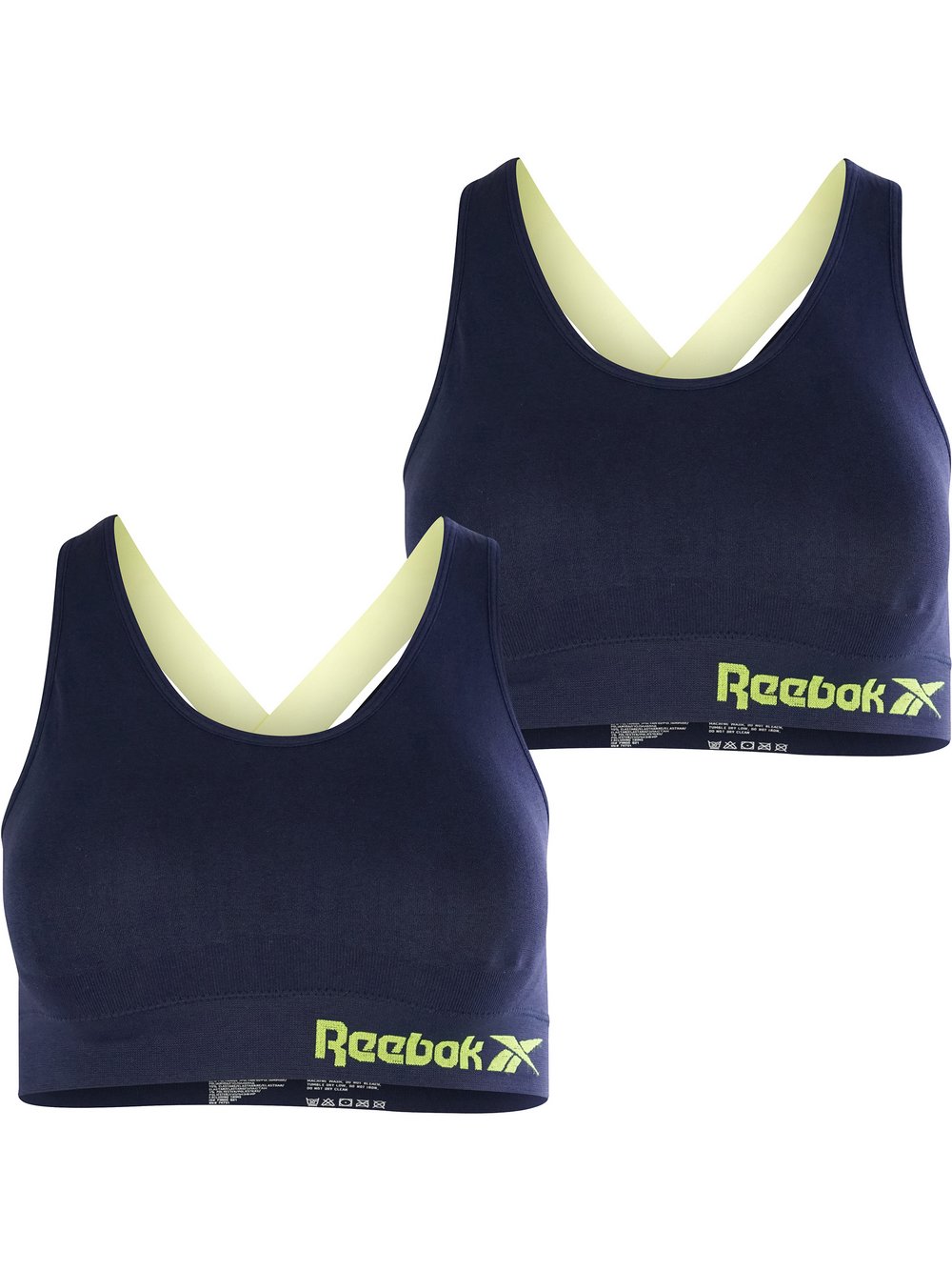 Reebok Crop-Top  Damen blau bedruckt, XS