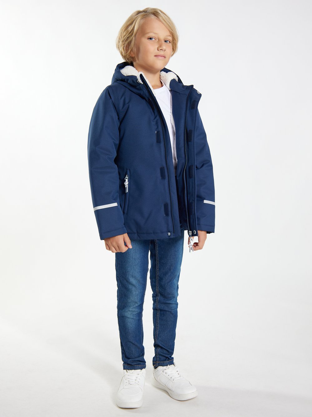 Schmuddelwedda Jungs Anorak + Tagesrucksack Jungen blau, 116