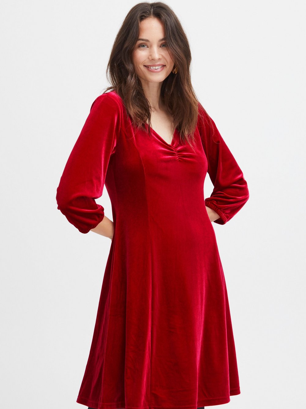 fransa Jerseykleid Damen rot, XS