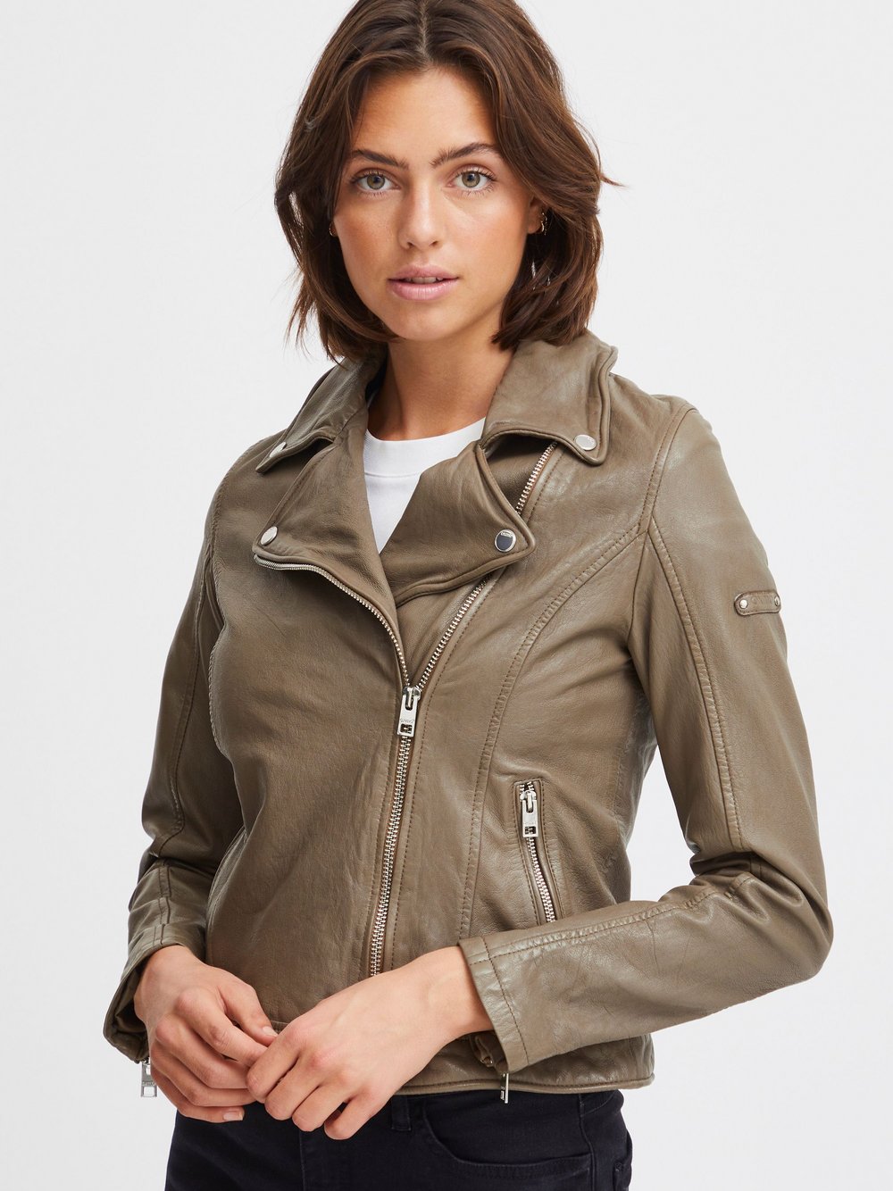 OXMO Lederjacke Damen braun, 34