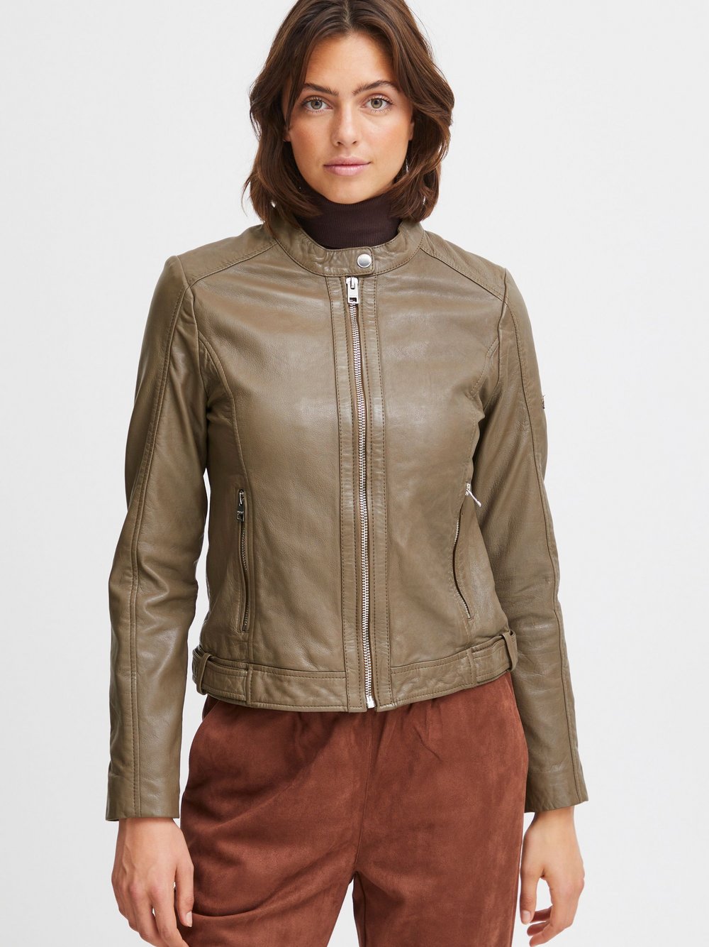 OXMO Lederjacke Damen braun, 34