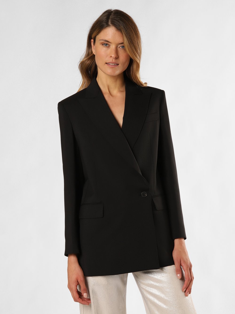 Weekend Max Mara Blazer Damen Schurwolle schwarz, 34