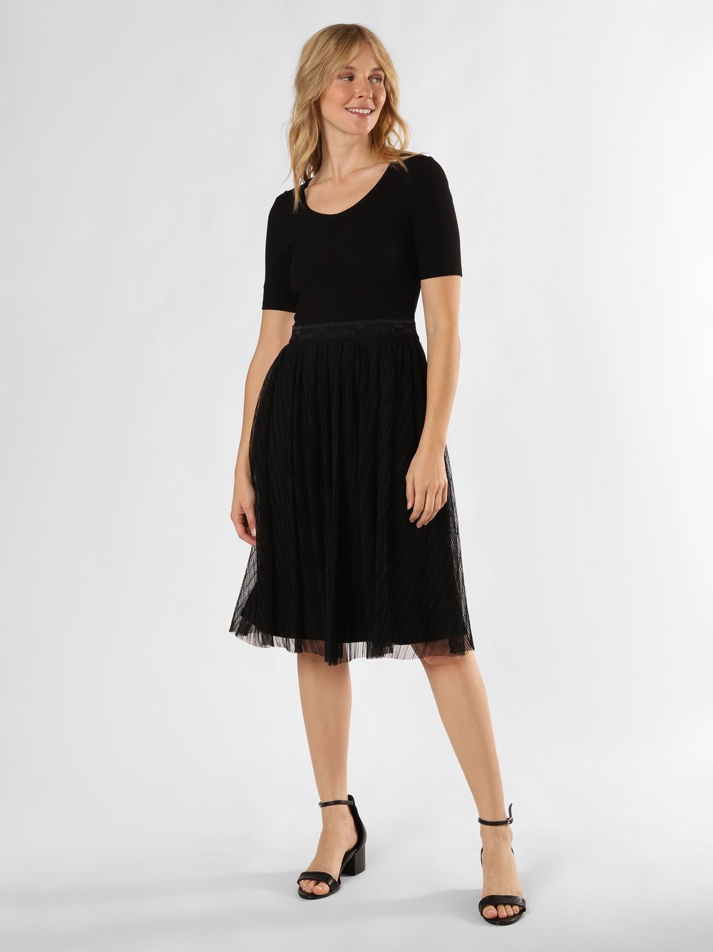 DKNY Kleid Damen Baumwolle schwarz, S