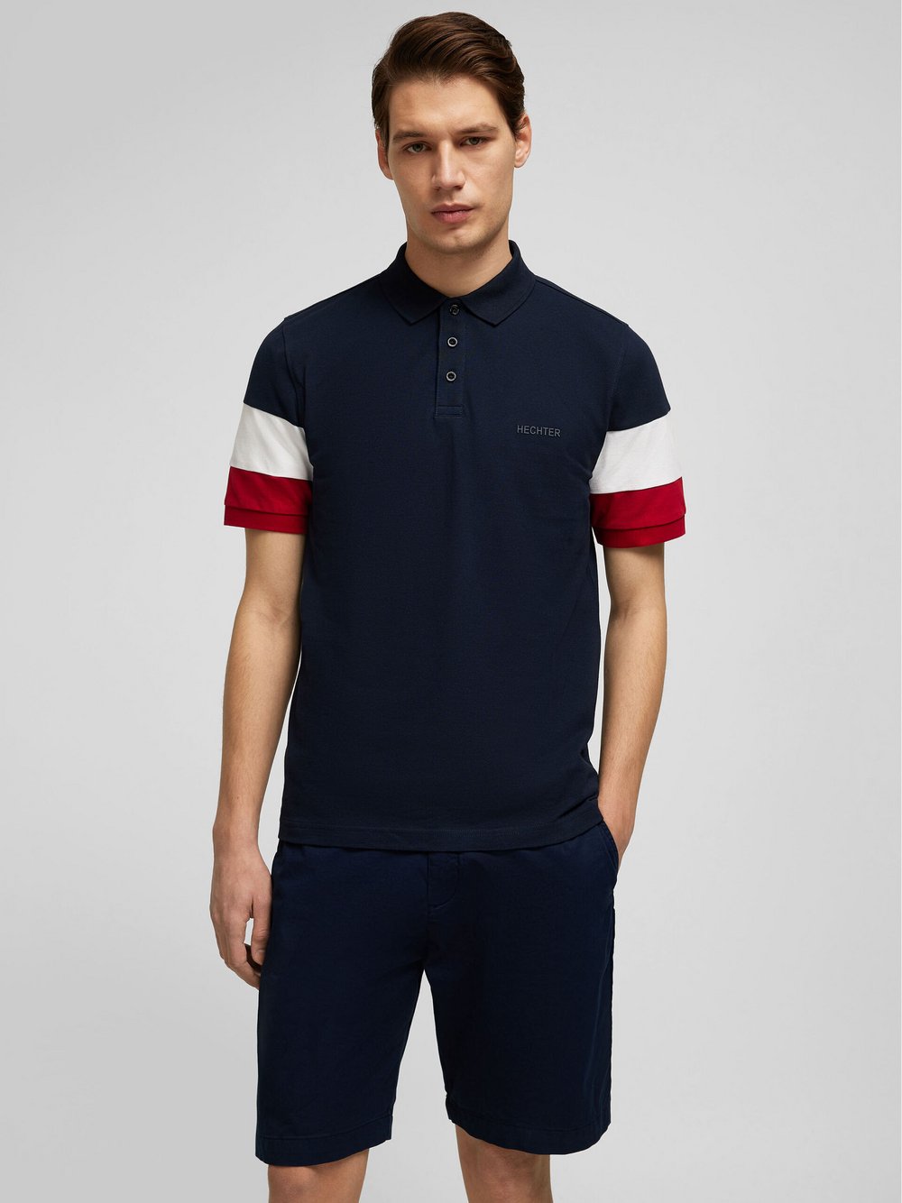 Daniel Hechter Poloshirt Herren Baumwolle blau, M